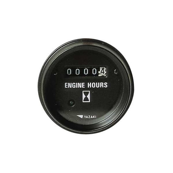■クォーツ発振回路ステップモーター式■電源：12V●ヤザキ社製のエンジンの運転時間を計測するメーターです。