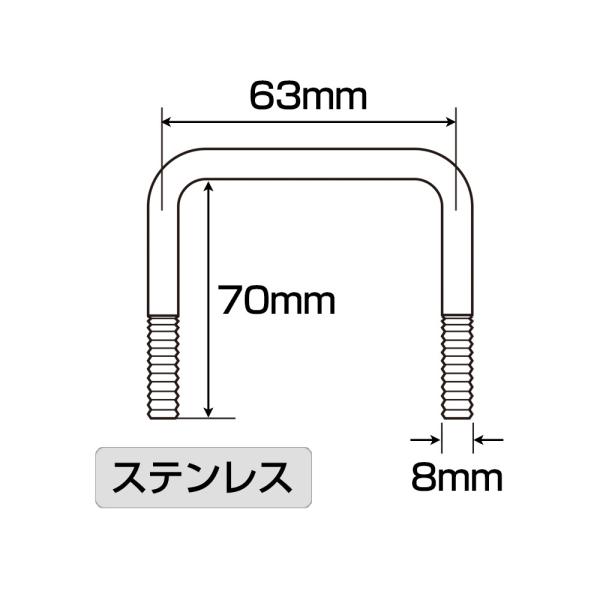 ■ステンレス　■サイズ：A:70×B:63×C:8mm■セーフティーナット(ステンレス製)、ワッシャー付利用上の注意本製品はインパクトレンチや電動工具等を使用して締め付けると焼き付きを起こしやすい為、焼き付き防止剤等を使用したうえで手でナッ...