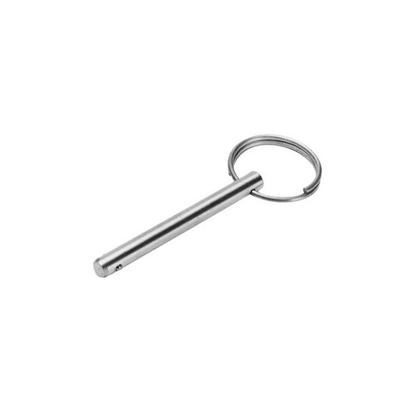 ■材質：ステンレス■サイズ(径)：6.35mm (有効長)25mm●オーニングのフレームなどの組立に使用するスプリング式ボールロックピンです。