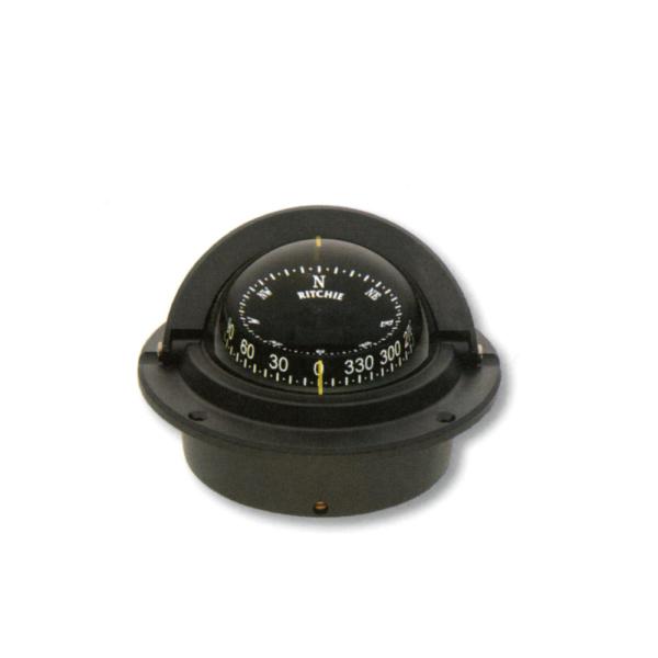 ■取付穴寸法：φ107mm●フラッシュマウントタイプのスタンダードコンパス。●夜間12V照明付き