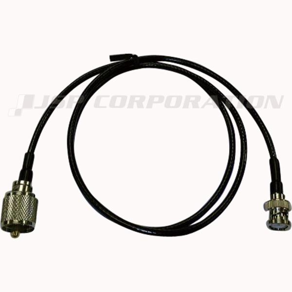 ■コネクター名称：無線機側 BNCP/アンテナ側 MP■ケーブル被覆部直径：3.9φmm■型名：2D-LFB-S●ICOM M36Jに外部アンテナ(DIAMONDアンテナ150MVHSを除く)を接続する際のコネクタとケーブルのセットです。●...