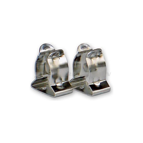 ■φ20?25mm●紫外線劣化が避けられないプラスチック製に代わるステンレス製のパイプホルダーです。●ステンレス板の中央に丸みを持たせ、つかむものをより痛めにくい成形になっています。●2個セットでの販売となります。