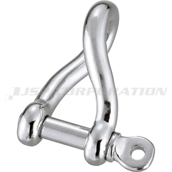 ■材質：SCS13(SUS304相当)、ピン＝SUS304■サイズ(mm)：(d)6、(L1)28、(B)24、(B1)12.5、(B2)11、(B3)22、(D)13■ねじ径：M6■重量：29g●対象部に90度ひねりを与えるシャックルです。