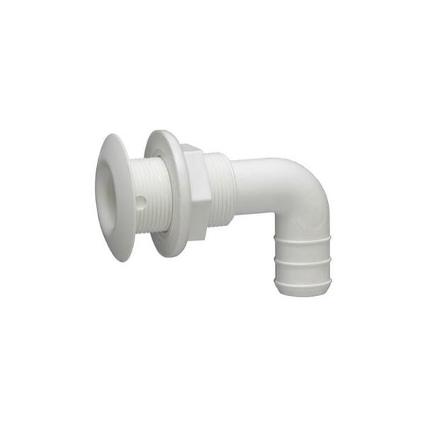 ■サイズ：93mm×53mmφ、1インチ■穴あけサイズ：35mmφ■内径：25mmφ■材質：ポリアミド製●耐紫外線仕様に加工されたスルハルです。●エルボータイプはホースが湾曲しない分、スペースの節約が出来ます。