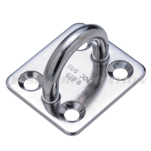 ■材質：ステンレス■サイズ：(D)6mm、(A1)34mm、(A2)20mm、(B1)40mm、(B2)25mm、(H)25.5mm、(h)17mm、(W)19mm、(d)5.2mm、(T)2.5mm■重量：35g■参考使用荷重：20kgf...