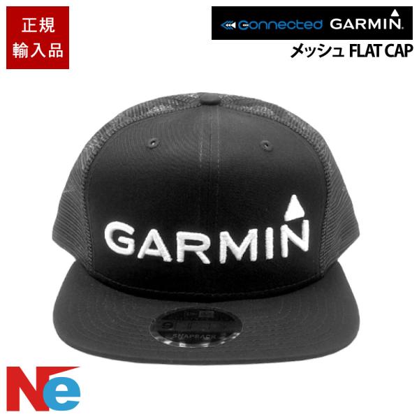 ガーミン GARMIN NEWERA メッシュ FLAT CAP ニューエラ ブラック GARMIN 魚探 魚群探知機 魚探知機