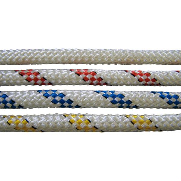 ◆返品・キャンセル不可■カラー：白、赤、青、黄■材質：テトロン■破断強度 2,350kg●1カットのみの対応となりますので、数量2でご注文された場合、2mを1本でお届けとなります。（1mを2本は不可）●100m巻(最大100m)●しなやかで...