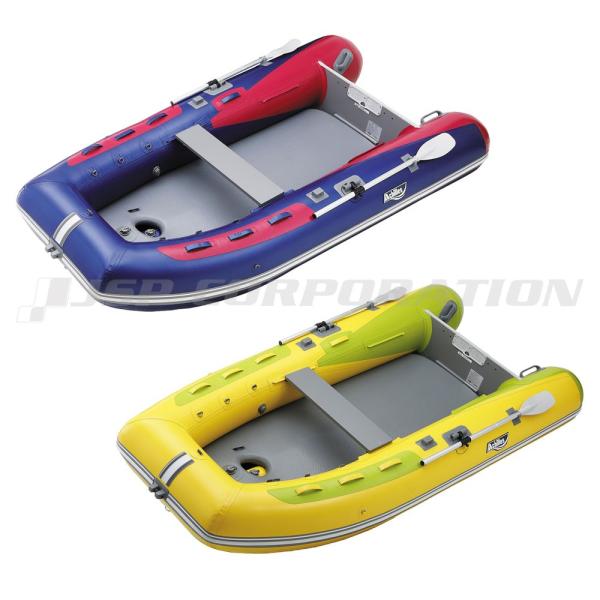 ◆返品・キャンセル不可◆佐川急便発送【アキレス 4人乗り ゴムボート ECB-310IB】■カラー：イエロー/ライム、ワイン/バイオレットメタリック■予備検査証付　■全長：310cm■全幅：158cm■チューブ径：43cm■甲板長：225c...