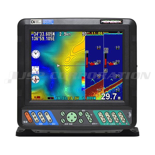 ホンデックス 8.4型 GPS 魚探 HE-8S GPSアンテナ内蔵仕様 600W 50