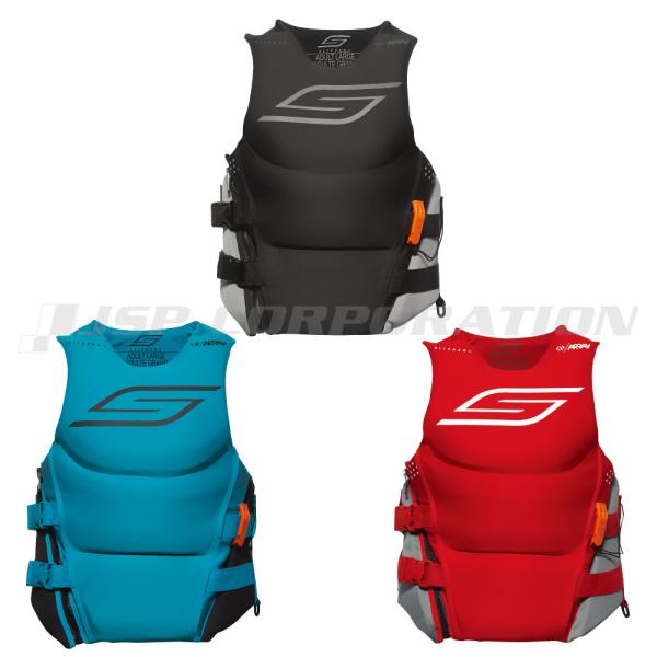 ■カラー：レッド/チャコール、アクア/ブラック、ブラック/チャコール■サイズ(胸囲cm)：M(79-89),L(85-96),XL(92-102),2XL(98-108)■小型特殊(PWC)船舶検査対応■タイプF●サイドオープニングで着易く...