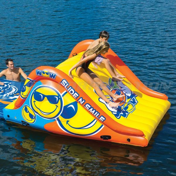 スライド＆スマイル　インフレータブルスライダー WOW(ワオ)　プール 水上遊具 滑り台 ウォーターパーク スライダー 空気注入式