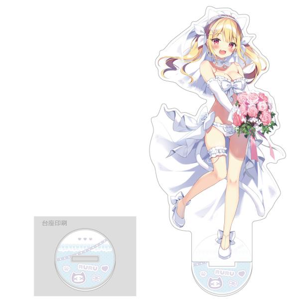 2026/12発売 [グッズ]/[ぱん先生] 描き下ろし 特大アクリルスタンド (有栖川瑠々 / ウエディング)【カーテン魂】