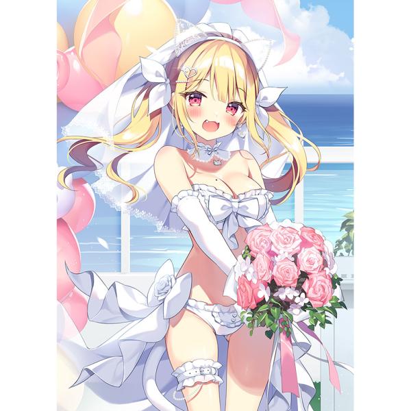 2026/12発売 [グッズ]/[ぱん先生] 描き下ろし B2 タペストリー (有栖川瑠々 / ウエディング) Wスエード【カーテン魂】