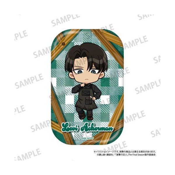 2026/03発売 [グッズ]/進撃の巨人 長方形型缶バッジ リヴァイ