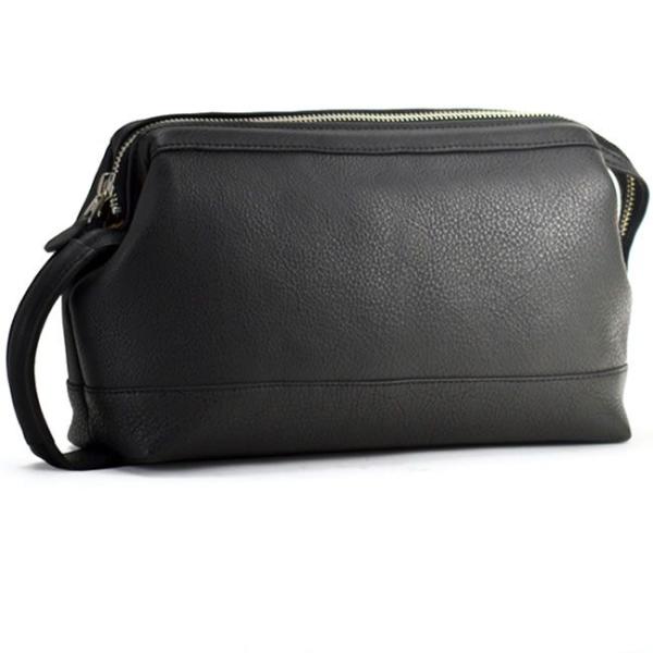 ダレス ダレスバッグ メンズポーチ 革 レザー セカンドバッグ 本革バッグ メンズバッグ メンズ本革ポーチ ソフトレザー 三角ポーチ 26cm 縦 ハンドル 黒 Buyee Buyee 日本の通販商品 オークションの代理入札 代理購入