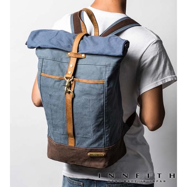 日本製 リュック メンズ ビジネスバッグ 帆布 ロールアップ バックパック Innfith インフィス 通勤 通学 男性 紳士 鞄 バッグ カバン Buyee Servicio De Proxy Japones Buyee Compra En Japon