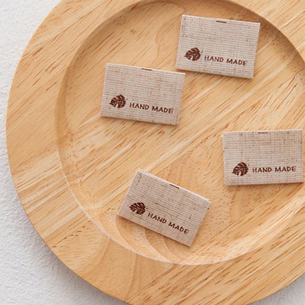 リネンラベル ラベル ) リネン ボタニカルリーフ ラベル（ナチュラルシリーズ）│2個