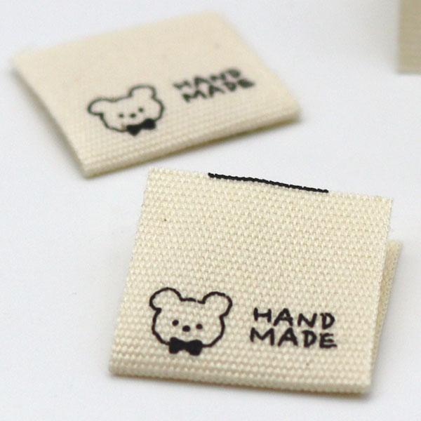 ( ラベル ) リトルジェントルワンちゃん コットンラベル（2個） │  【 商用利用可 】+入数：2枚+販売サイズ： 2cm x 4cm+素材：コットン