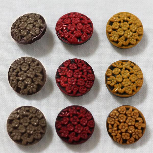 ( ボタン ) ブーケボタン　13mm  (2個)　【 商用利用可 】+販売単位：2個+販売サイズ：13mm +素材：樹脂