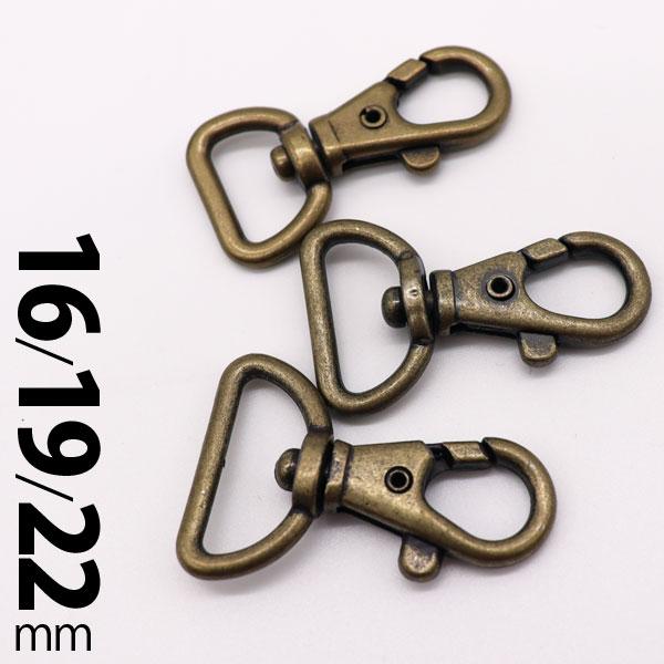 ( パーツ ) 金属 ナスカン 16mm 19mm 22mm（2個セット）【 商用利用可 】