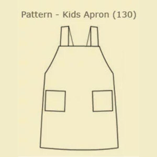 型紙 )Kids Apron(キッズエプロン）（130）【 商用利用可  