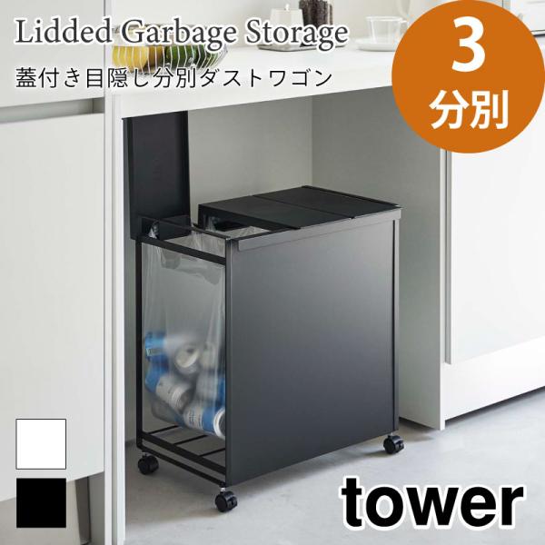 tower タワー ゴミ箱 分別 ふた付き ごみ箱 キャスター付き
