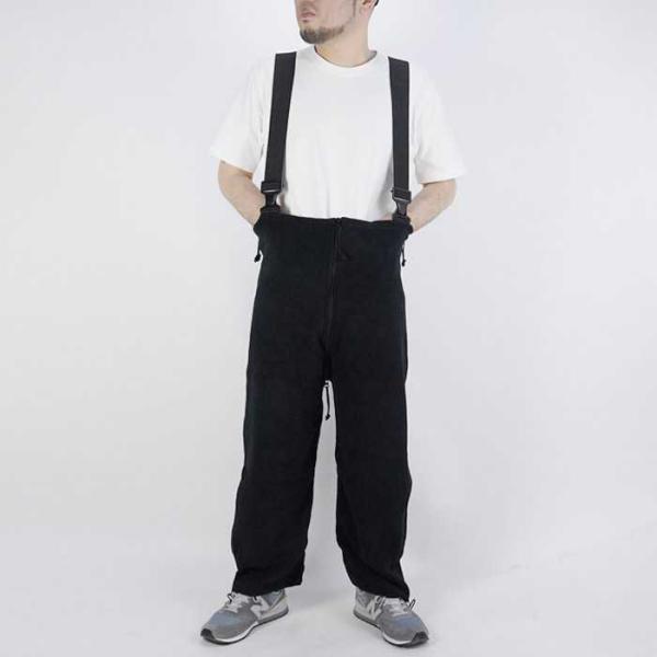 アメリカ軍 フリースオーバーオール GI ECWCS COLD WEATHER SYNTHETIC FLEECE OVERALLS Black DEAD STOCK デッドストック 米軍放出品 ビブパンツ フリース 軍物