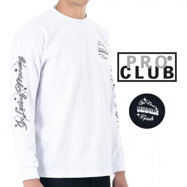 プロクラブ ロンT プリント PROCLUB x NHALE THE NEXT EPISODE L/S T-SHIRTS #114NHALE Black White ネイトドッグ 秋冬 大きいサイズ メンズ 男性 爆買