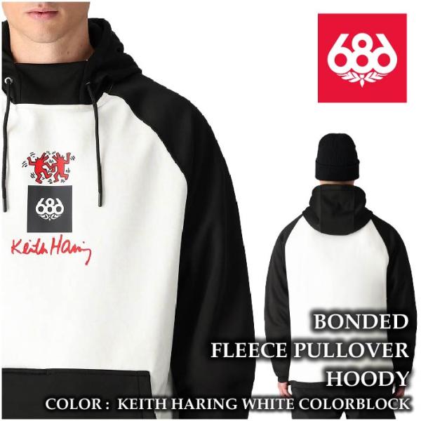 新品　686 キーズヘリング　BONDED FLEECE PULLOVER 686（シックスエイトシックス） 日本正規品 スノーボード ウェア