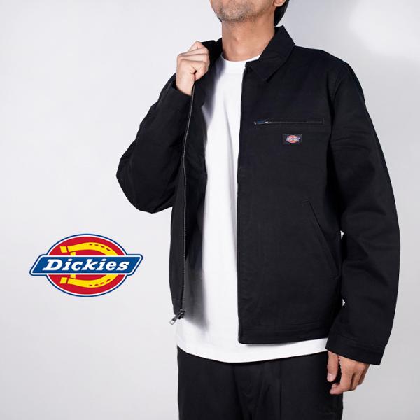 Dickies 黒 Mサイズ ダックジャケット Dickies ブルゾン アウター ディッキーズ ダックブルゾン