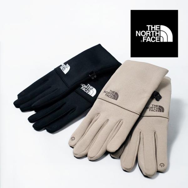 ノースフェイス スマホ対応 グローブ 手袋 THE NORTH FACE ETIP RECYCLED GLOVE NF0A4SHA グレー ブラック ネイビー ロゴ ストレッチ メンズ レディース