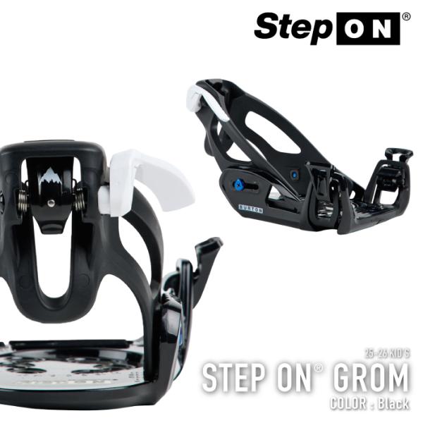 【検索ワード】[日本正規品]  スノーボード ビンディング バートン BURTON KIDS' STEP ON GROM Black ステップオン グロム バインディング キッズ ユース こども 25-26 SNOWBOARD snowbo...