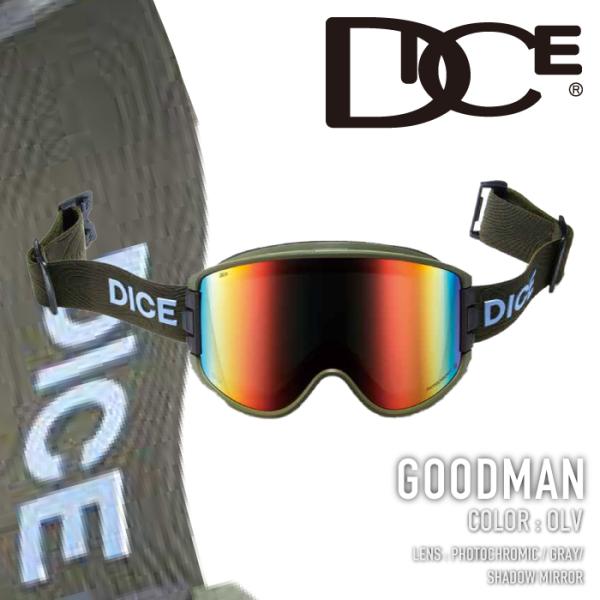 DICE 日本正規品 スノーボード スキー ゴーグル ダイス GOODMAN OLV