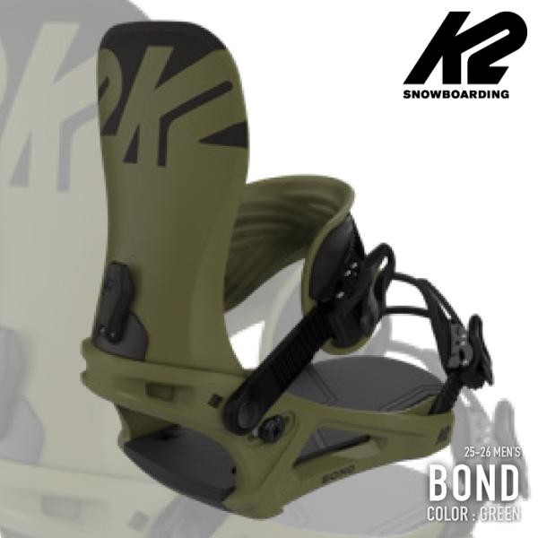 日本正規品 スノーボード ビンディング ケーツー K2 BOND Green ボンド バインディング メンズ 25-26 爆買