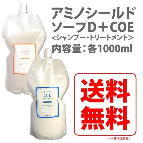 アミノシールド ソープD 1000ml & トリートメントCOE 1000g セット