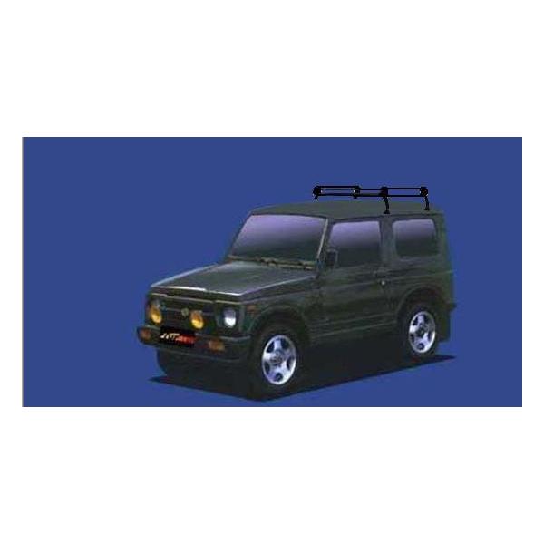 ジムニーJA11 ルーフキャリア Roof carrier repurposed☆New Jimny equipped with old JA11 roof