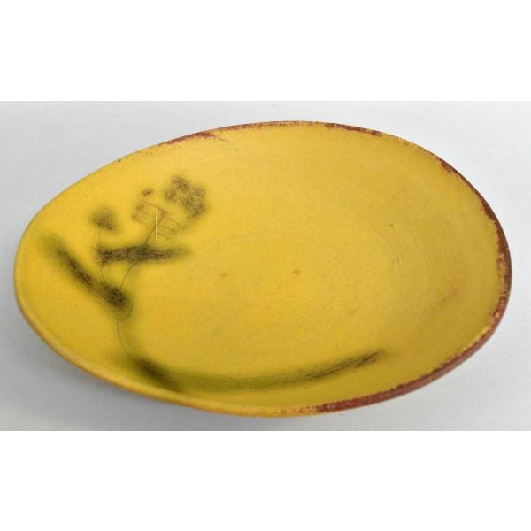 【 蓮葉形深皿/大鉢 】　黄瀬戸浜物　MADE IN JAPAN 　明治～大正期 蓮葉形深皿/大鉢 】 黄瀬戸浜物 MADE IN JAPAN 明治～大正期 蓮葉形深