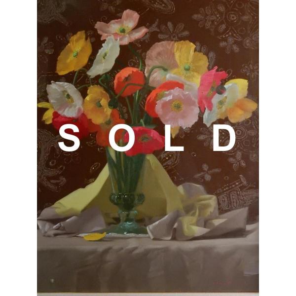 高梨芳実、【向日葵の咲く部屋】、希少な大判額装用画集より、美品 高梨芳実、【向日葵の咲く部屋】、希少な大判額装用画集より、美