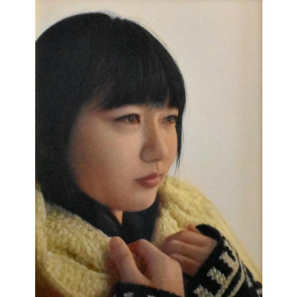 潮田和也 「冬の朝」油彩・OGテンペラ F6号 真作保証 ホキ美術館