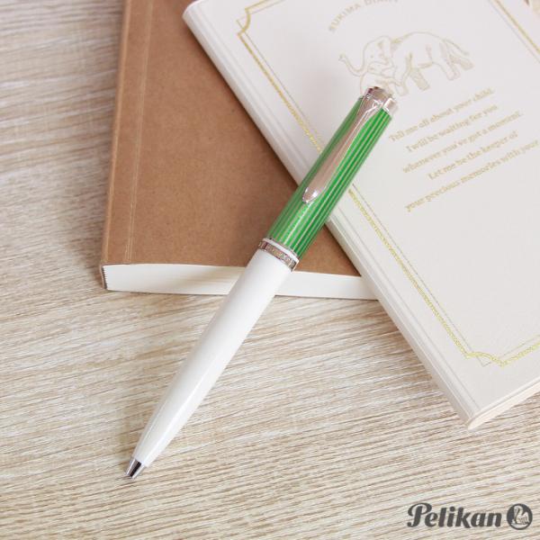 Pelikan - 【新品】ペリカン 数量限定 K605 グリーン ホワイトボールペン 新品)Pelikan ペリカン ボールペン スーベレーン K605 グリーン