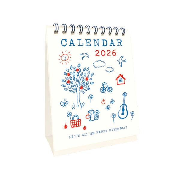 RYU-RYU 2026年 卓上カレンダー ハンディメモカレンダー CT-2604