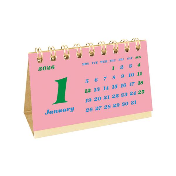 RYU-RYU 2026年 卓上カレンダー 名刺サイズ グラフィック柄 CT-2611 [M