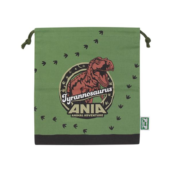体操服やタオル、上履き(〜23cm目安)を入れるのにぴったりなサイズです◎【仕様】サイズ：約W265×H295mm材質：綿100％日本製グッズ　ランチグッズ　弁当　遠足　運動会　行事　ピクニック　子供　こども　男の子　かっこいい　恐竜　持ち...