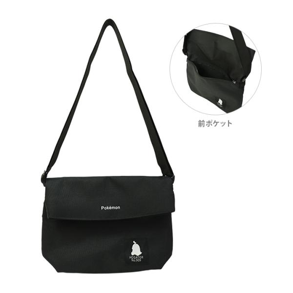 黒にロゴとシルエットのシンプルなデザインがおしゃれなショルダーです♪ちょっとしたおでかけやイベントにぴったり！厚みのあるものもしっかり入れられるので便利です◎【仕様】本体サイズ：約W260×H190×D100mm材質：ポリエステルキャラクタ...