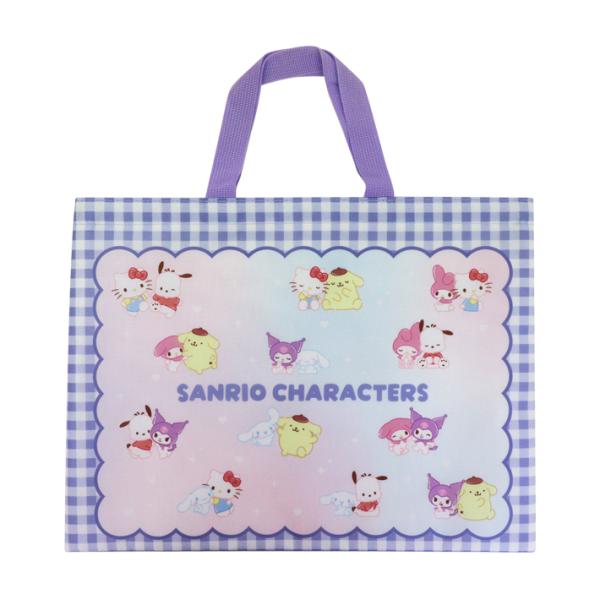 サンリオキャラクターズの可愛いレッスンバッグです。お道具箱や学習教材などの大きめの物を入れて持ち運ぶのに便利♪入園・入学のご準備におすすめ◎【仕様】サイズ：約W400×H300mm(持ち手部分を含めず)材質：ポリエステルおけいこバッグ　トー...