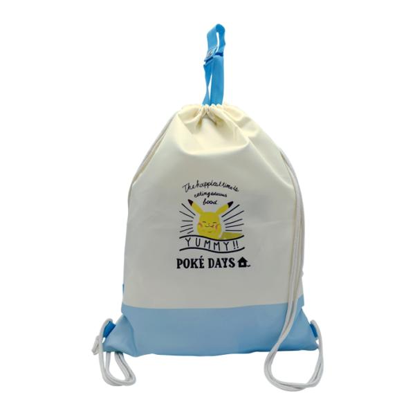 ピカチュウの可愛いナップサックです。ランドセルに着けたままランドセルの開閉ができ、ナップの中身も出し入れできる♪持ち運びや机の横に掛けておく際に便利な持ち手付き◎【仕様】本体サイズ：約W345×H460mm材質：ポリエステル体操服袋　カバン...