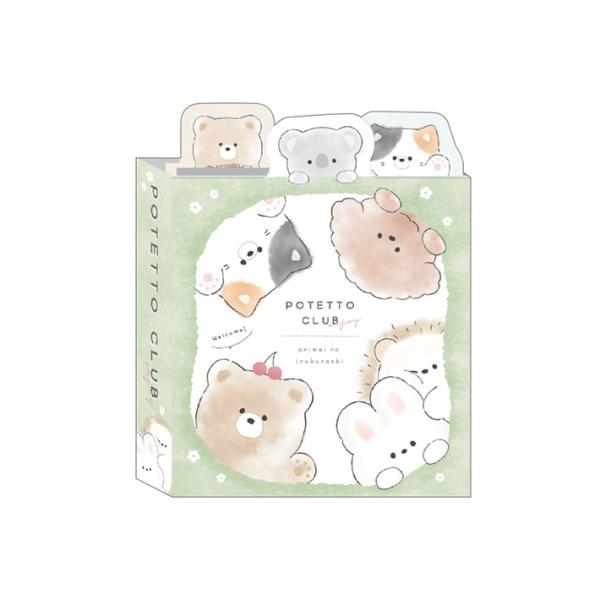 CRUX ダイカットパタパタメモ ぽてっとくらぶ柄 112194 [M便 1/4 CRUX ダイカットパタパタメモ ぽてっとくらぶ柄 112194 [M便 1/4