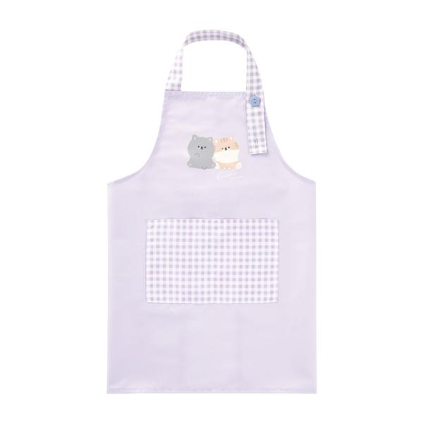 CRUX（クラックス） キッズエプロン ふわっとタイム ネコ柄 114496 [M