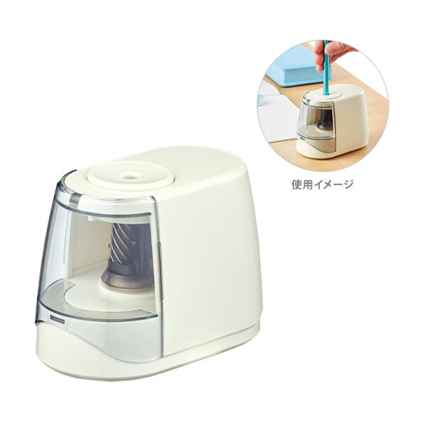 クツワ（KUTSUWA） 鉛筆削り 電動 ドッチモ ホワイト RS041WH 新入学