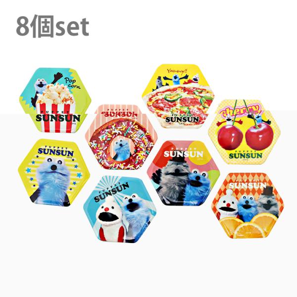 パペットスンスン 6角形 カンバッジコレクション 1BOX 8個入り